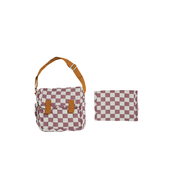 Carrie Convertible Changing Set - Plum Check
