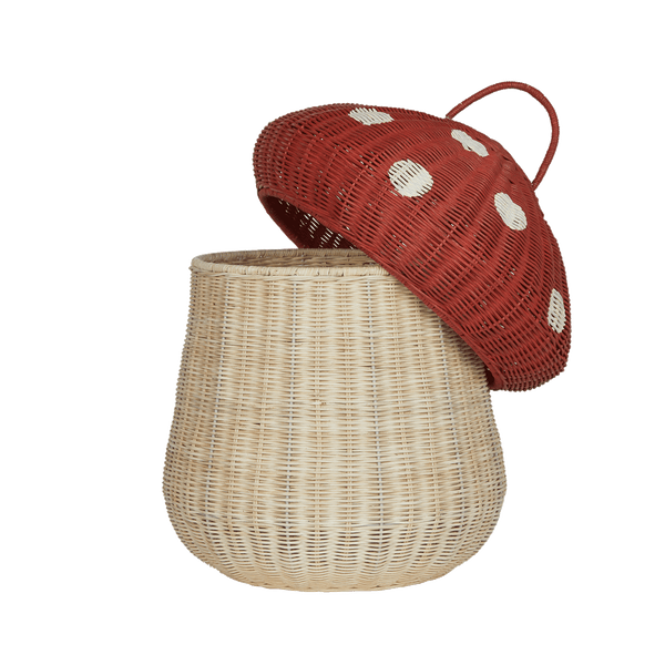 Mushroom Storage Basket - Red