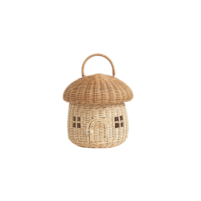 Rattan Mushroom Basket - Natural