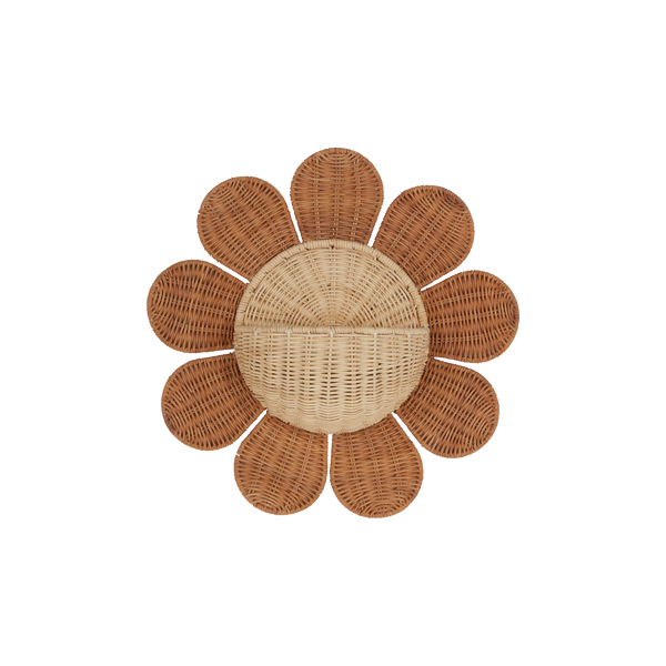 Rattan Daisy Wall Basket