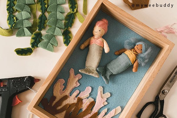 DIY | Make Your Own Felt Seascape for the Holdie Mermaids, Small Toys and Dolls!