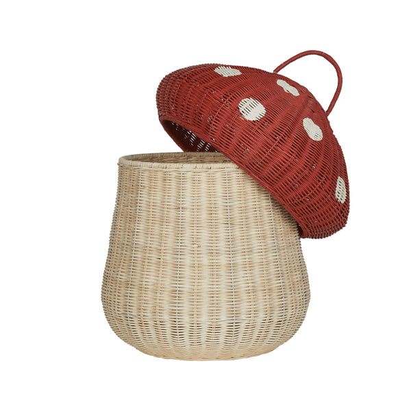 Mushroom Storage Basket - Red