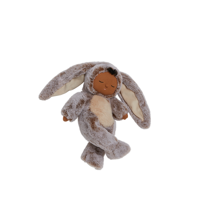 Soft and cuddly bunny plush doll with floppy ears. Posable and gently weighted for a calming presence. This bunny soft toy is the ideal companion from birth.