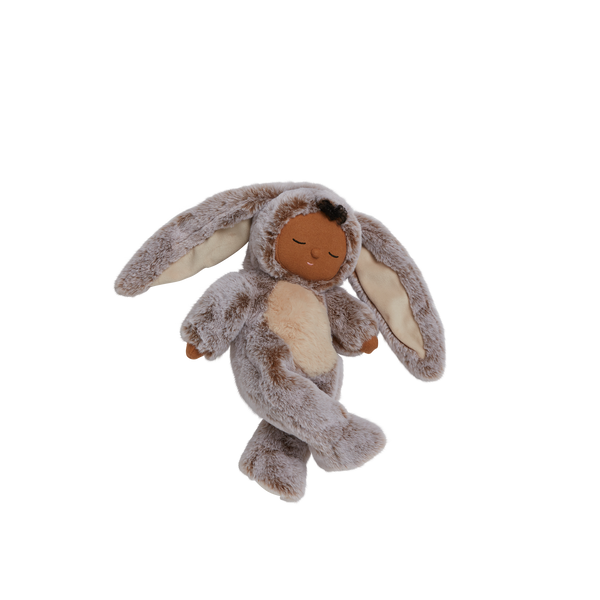 Soft and cuddly bunny plush doll with floppy ears. Posable and gently weighted for a calming presence. This bunny soft toy is the ideal companion from birth.