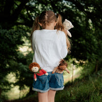 An adorable fox plush doll from the Dinky Dinkums Forest Friends collection, perfect for snuggling and imaginative play. Collectable, soft and cuddly woodland toy, ideal bedtime companion for toddlers.