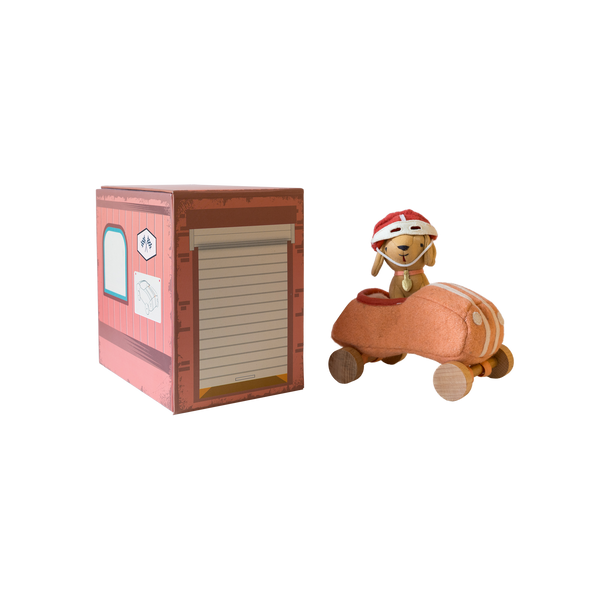 Olli Ella Racer Girl Dog-go with packaging