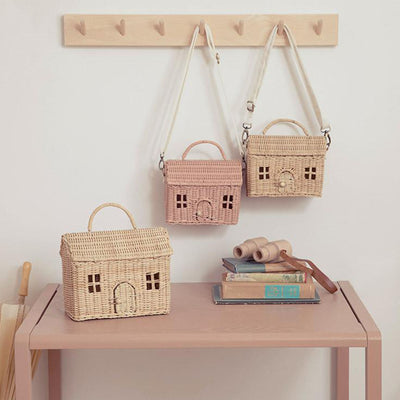 Rattan Casa Clutch - Straw