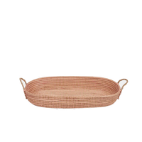 Reva Seagrass Changing Basket - Rose