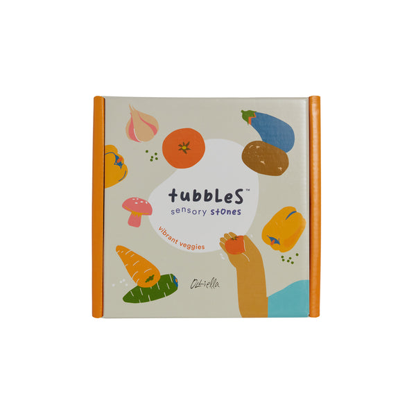 Olli Ella Tubbles Sensory Stones Vibrant Veggies Packaging