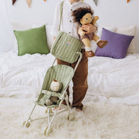 Olli Ella green Doll changing mat and bag for kids imaginative play. For use with our solllie doll pram / stroller