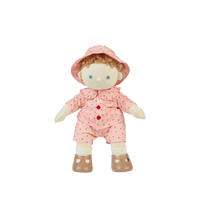 Strawberry printed doll outfit for kids imaginative doll play. Suitable for Dinkum Dolls and other 35cm dolls