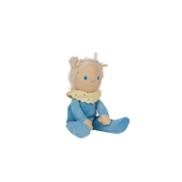Limited-edition, palm sized, collectable corduroy kids plush toy. Bonnie Buttercream is a blue weighted plush toy in a velvet onsie, perfect for imaginative kids play.