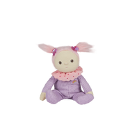 Clara Cupcake, our pink and purple corduroy mini plush toy. Collectable, Soft and cuddly, and snuggled in a non-removable velvet onesie, Clara Cupcake is a must have in your toy collection.