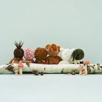 Set of forest themed plush dolls. Super cute collectable woodland soft kids plush toys.
