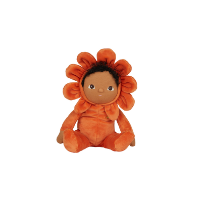 Olli Ella Blossom Buds Dinky Dinkum Poppy orange flower doll sitting