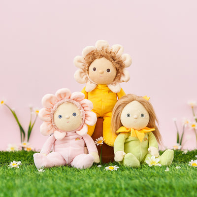 Olli Ella Blossom Buds Dinky Dinkum Rose Baby Pink Flower Doll Sunny and Daisy