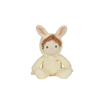 A soft, cuddly plush bunny toy with a yellow-colored coat, perfect for small hands and imaginative play. Perfectly weighted and collectable easter-themed plush toy.