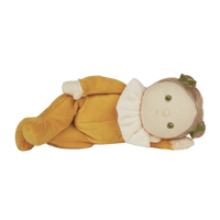 Cora Corn, the charming limited-edition collectable corn plush toy. A posable plush doll with gentle weighting inside, dressed in a soft, non-removable velvet onesie. Collect all Happy Harvest friends.