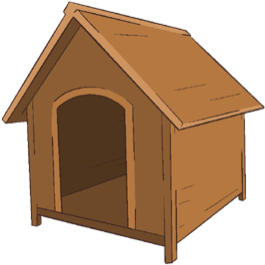 dog house illustration