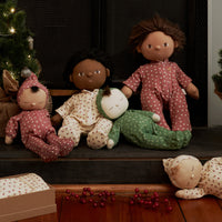 Olli Ella Christmas theme Dozy Dinkum collection with Dinkum dolls in matching Pjs