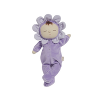Adorable Dozy Dinkums plush flower doll in Pickle Lavender. Soft and cuddly, perfect for play and snuggling. Made from high-quality, safe materials.