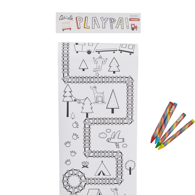 Playpa Paper Mini in forest theme, featuring fun and engaging forest designs for kids to color and decorate. Ideal for creative play, kids' activity paper roll.