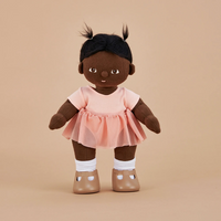 Ballet doll outfit for Olli Ella Dinkum Dolls. Soft, blush coloured unitard and tutu for dolls. 