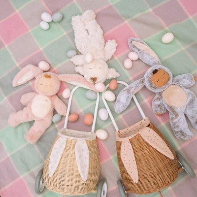 Rattan Bunny Luggy with Lining - Gumdrop video