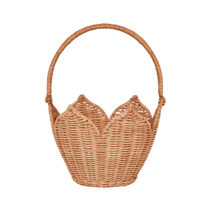 Rattan Poinsettia Carry Basket