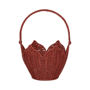 Rattan Poinsettia Carry Basket