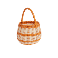 Olli Ella Halloween Berry Basket with orange stripe