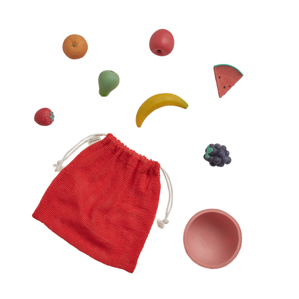 Olli Ella Tubbles Sensory Stones Fantastic Fruit individual items with bag