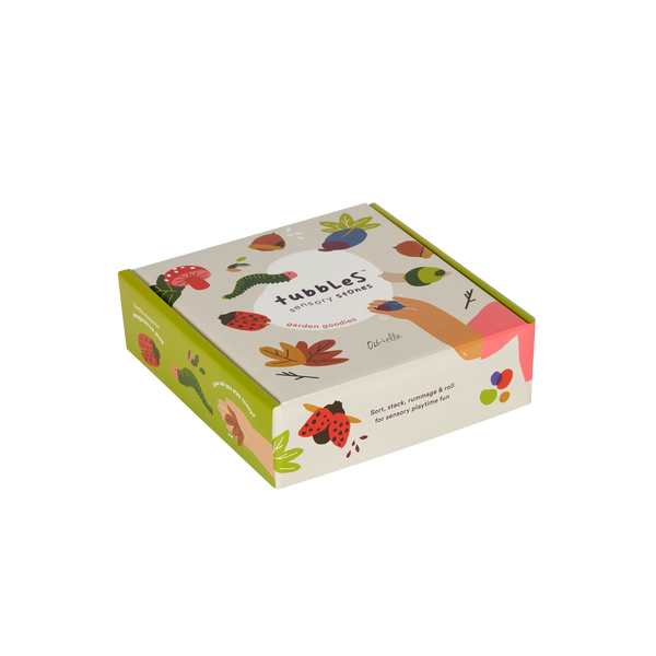 Olli Ella Tubbles Sensory Stones Garden Goodies packaging