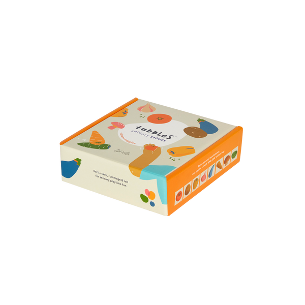 Olli Ella Tubbles Sensory Stones Vibrant Veggies packaging