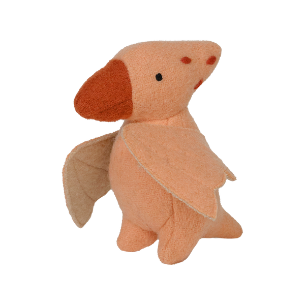 Palm-sized felted dinosaur toys. These 3 prehistoric dinosaur toys make wonderful prompts for hours of imaginative play. Pterodactyl, T-Rex and Ankylosaurus toys,