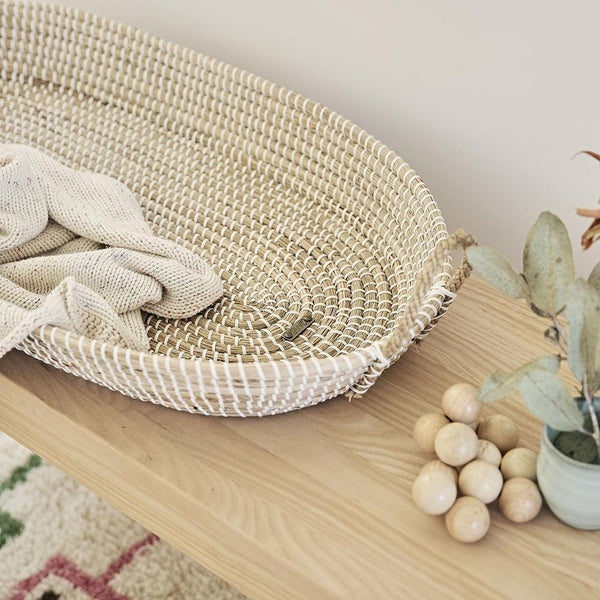 Reva Seagrass Changing Basket - Natural