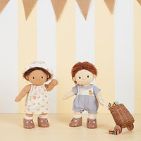 Dinkum Dolls Cotton Una Rainbow Dress Set - Ivory