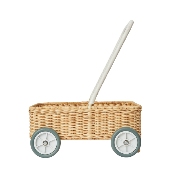 Woven rattan wagon for kids. Perfect for your kids to be able to bring their favourite treasures with them. 