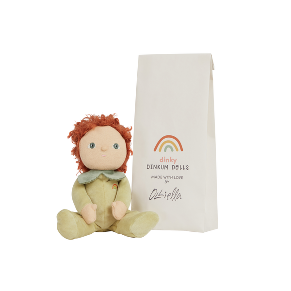 Collectable palm-sized plush toy for kids. Pear themed plush doll, perfectly weighted for play.